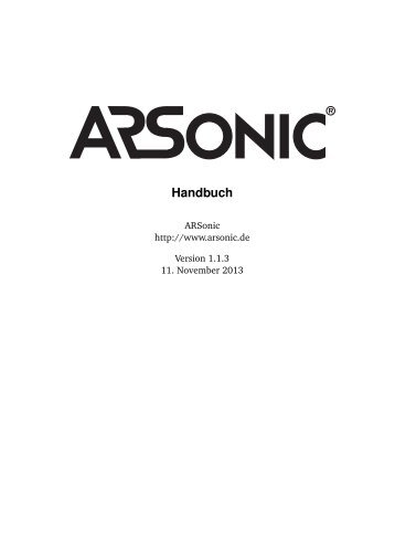 ARSonic Handbuch - MediasPro