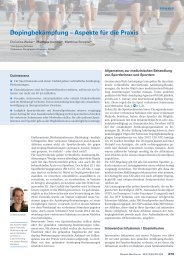 Dopingbekämpfung – Aspekte für die Praxis - Swiss Medical Forum