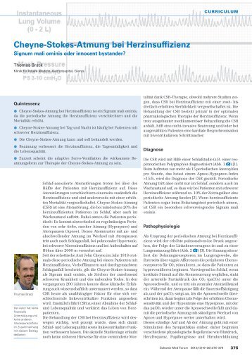 Cheyne-Stokes-Atmung bei Herzinsuffizienz - Swiss Medical Forum