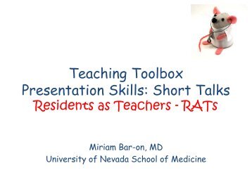 Teaching Toolbox Presentation Skills: Short Talks - University of ...