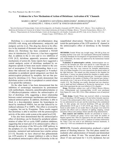 Evidence for a New Mechanism of Action of Diclofenac: Activation of ...