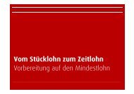 Vom Stücklohn zum Zeitlohn - MSP Medien Systempartner