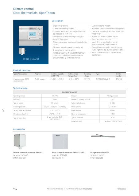 Theben Catalogue 2014/15. Save energy – Increase comfort. 