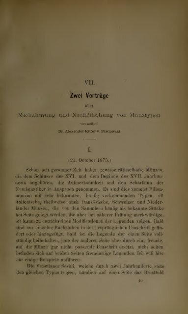 Numismatische Zeitschrift - Medievalcoinage.com