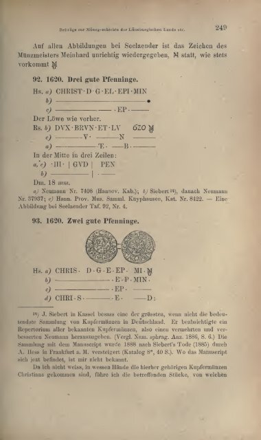 Numismatische Zeitschrift - Medievalcoinage.com