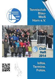 Club.Heft. TC Blau/Weiß Horn