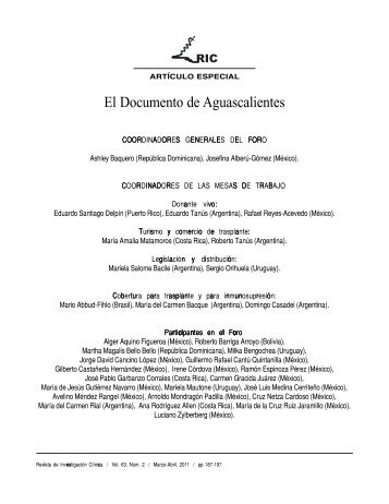 El Documento de Aguascalientes - edigraphic.com