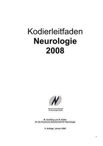 Kodierleitfaden Neurologie 2008 - MedInfoWeb