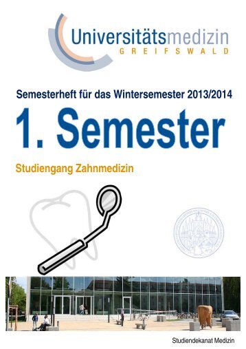 Semesterheft fÃ¼r das Wintersemester 2013/2014 Studiengang ...