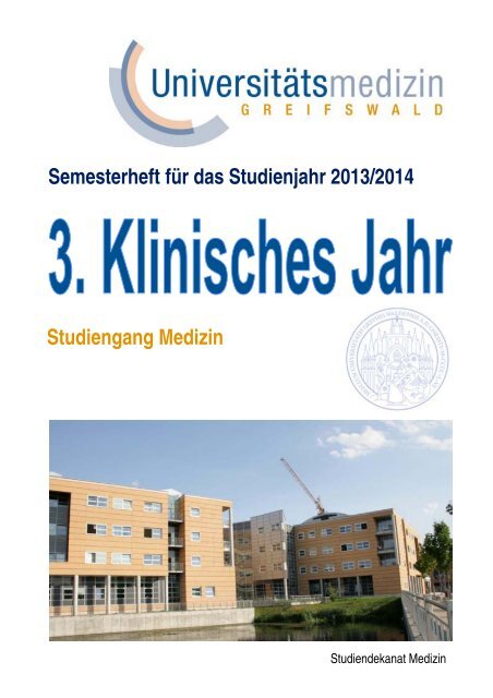 Studiengang Medizin Semesterheft für das Studienjahr 2013/2014