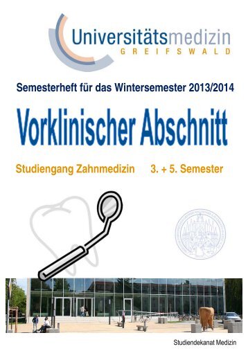 Semesterheft für das Wintersemester 2013/2014 Studiengang ...