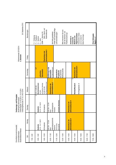 Semesterheft für das Wintersemester 2013/2014 Studiengang ...