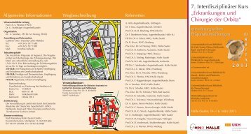 7. InterdisziplinÃ¤rer Kurs â€žErkrankungen und ... - UniversitÃ¤t Halle