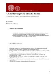 1. 8. Einführung in die Klinische Medizin - Medizinische Fakultät ...