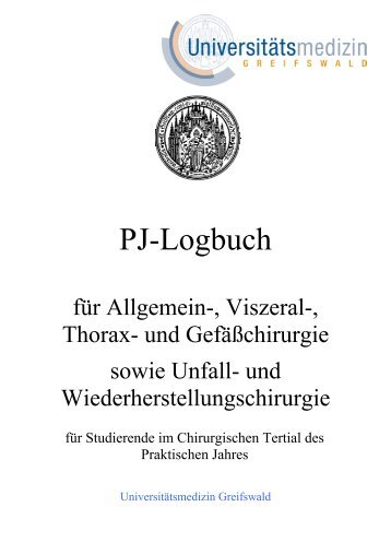 PJ-Logbuch - in der Universitätsmedizin Greifswald