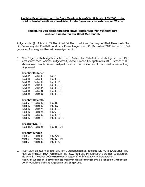 14 Einebnung.pdf - Stadt Meerbusch