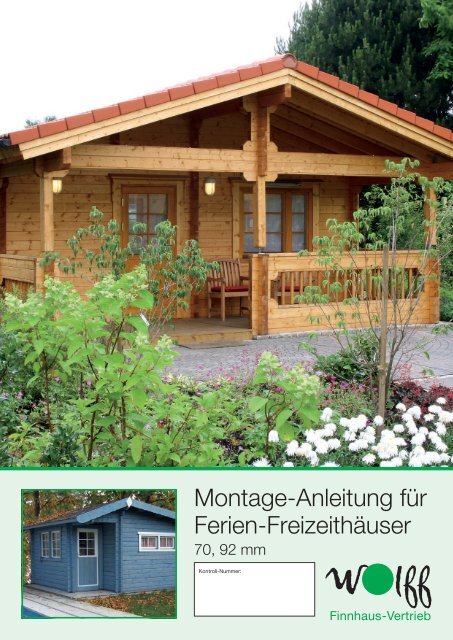 Montage-Anleitung für Ferien-Freizeithäuser - Mein-Gartenshop24.de