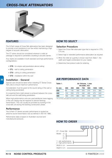 CROSS-TALK ATTENUATORS - Fantech