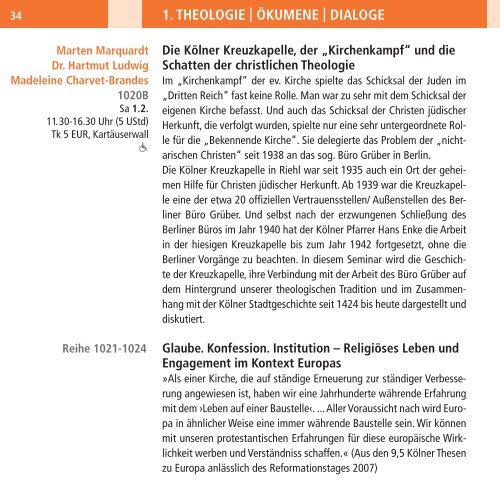 Programm 1|2014 - Melanchthon-Akademie