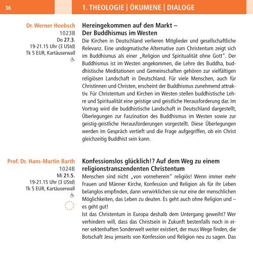 Programm 1|2014 - Melanchthon-Akademie