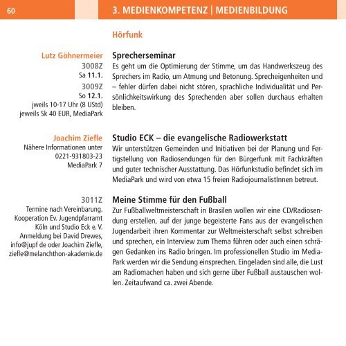 Programm 1|2014 - Melanchthon-Akademie