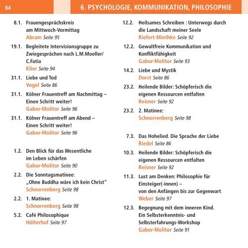 Programm 1|2014 - Melanchthon-Akademie