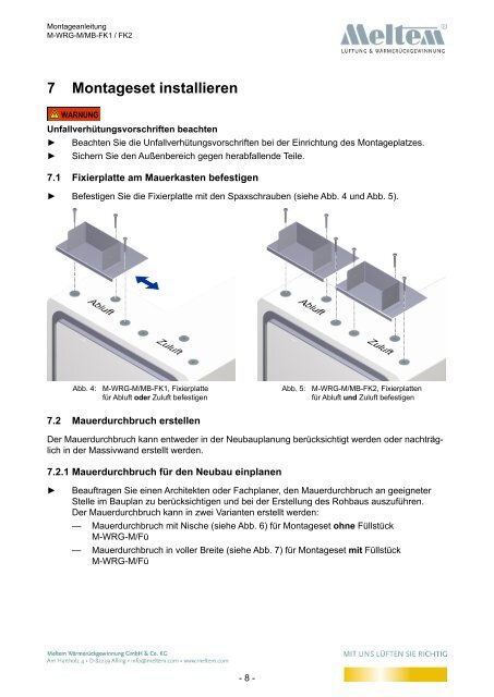 Montageanleitung - Meltem