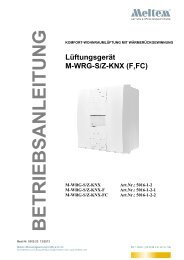 Betriebsanleitung M-WRG-S/Z-KNX - Meltem