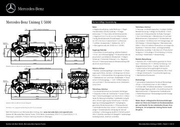 Datenblatt Unimog U 5000 Euro 5 - Mercedes-Benz Schweiz