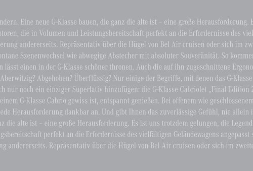 Broschüre der G-Klasse herunterladen (PDF) - Mercedes-Benz