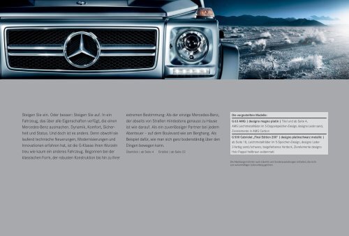 Broschüre der G-Klasse herunterladen (PDF) - Mercedes-Benz