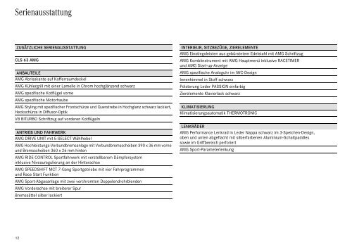 Download Preisliste CLS gÃ¼ltig ab 15.01.2014 (PDF) - Mercedes-Benz