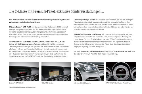 Das C-Klasse Premium-Paket. - Mercedes-Benz Deutschland