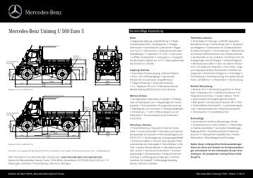 Datenblatt Unimog U 500 Euro 5 - Mercedes-Benz