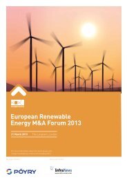 European Renewable Energy M&A Forum 2013 - Mergermarket