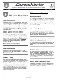 Durachtaler Ausgabe Juli 2013 - Gemeinde Merishausen