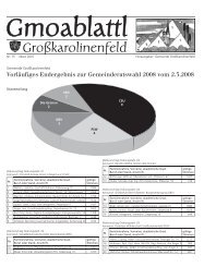 Gmoablattl Großkarolinenfeld - merkMal Verlag