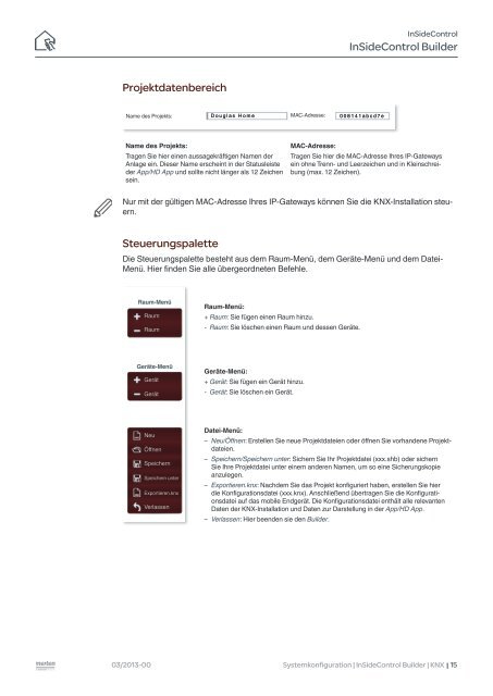 Benutzerhandbuch InSideControl Builder SystemÃ¼bersicht - Merten