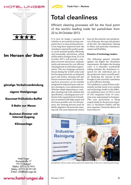 Message issue 3/2013 (PDF | 9 MB) - Messe Stuttgart