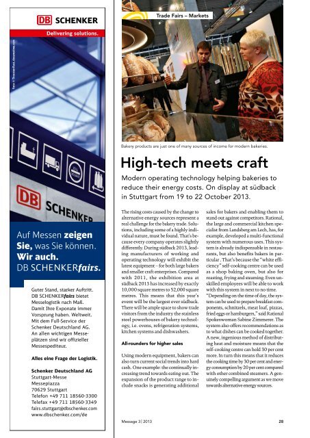 Message issue 3/2013 (PDF | 9 MB) - Messe Stuttgart