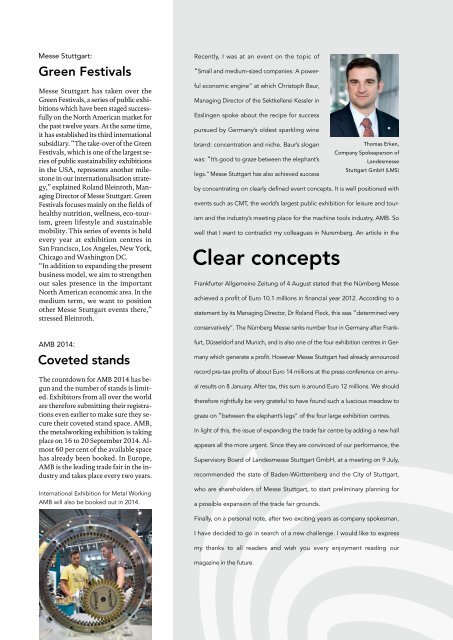 Message issue 3/2013 (PDF | 9 MB) - Messe Stuttgart