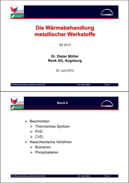 2013-6 - Lehrstuhl Metallische Werkstoffe, Universität Bayreuth