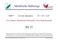 Metallische Halbzeuge Teil a - Lehrstuhl Metallische Werkstoffe ...