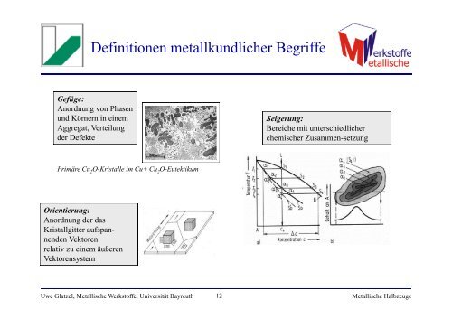 Metallische Halbzeuge Teil a - Lehrstuhl Metallische Werkstoffe ...