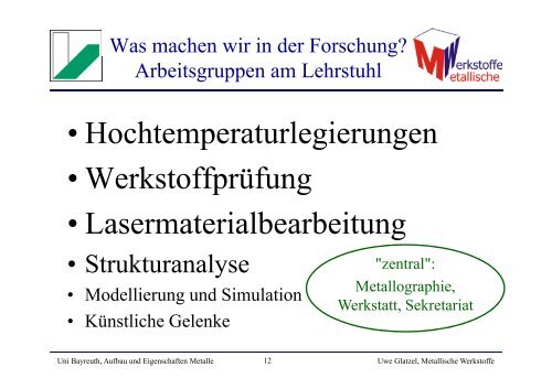 Einf_MaWi_MetalleA - Lehrstuhl Metallische Werkstoffe, Universität ...