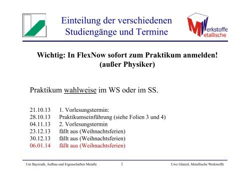 Einf_MaWi_MetalleA - Lehrstuhl Metallische Werkstoffe, Universität ...