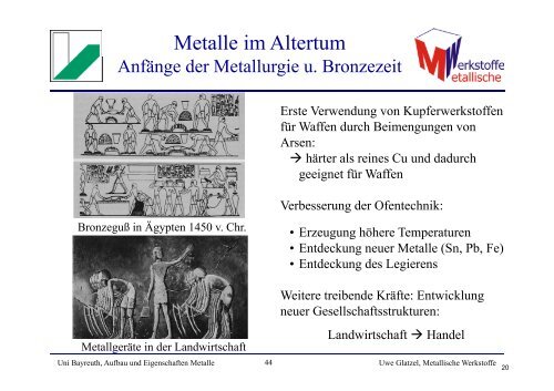Einf_MaWi_MetalleA - Lehrstuhl Metallische Werkstoffe, Universität ...