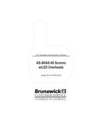 AS-80/AS-90 Scorers w/LED Overheads - Brunswick