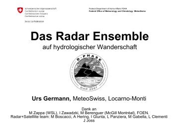 Which do you trust more: a radar echo 2km above ... - MeteoSchweiz