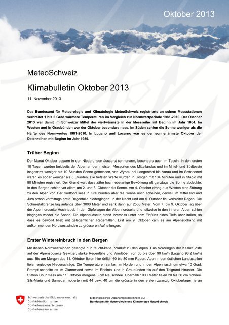Klimabulletin_Oktober_2013.pdf, 3.2 MB - MeteoSchweiz - admin.ch
